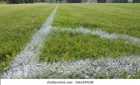 Corner lines of a soccerfield