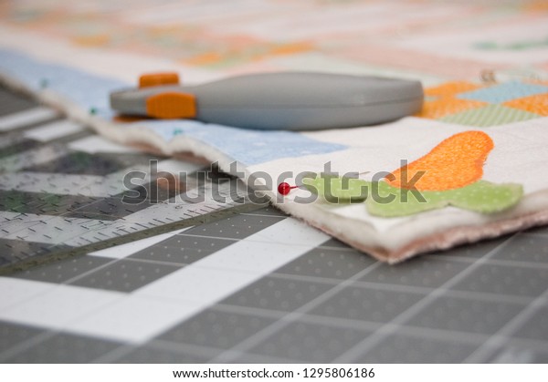 Corner Quilt Rotary Cutter Ruler Cutting Stock Photo Edit Now