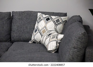 Corner Sofa Sectional Dark Grey Family Furniture Home Style Life Cushions Pillows Comfy White Black Modern Design Diamond Shaped Cotton Home Decor Big Sofa Couch New Furniture Messy Pillows New Home 