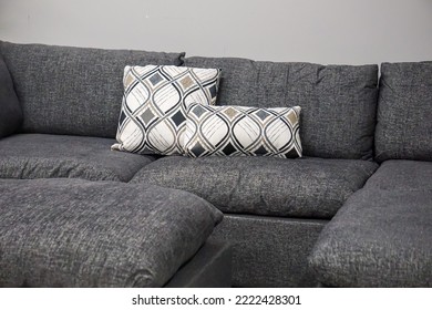 Corner Sofa Sectional Dark Grey Family Furniture Home Style Life Cushions Pillows Comfy White Black Modern Design Diamond Shaped Cotton Home Decor Big Sofa Couch New Furniture Messy Pillows New Home 