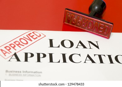 corner of the stamp printed on complete loan applications was approved