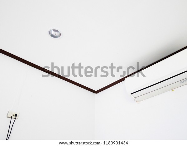 Corner White Interior Room Air Condition Stock Photo Edit Now