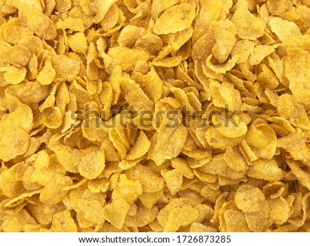 Cornflakes background and texture. Top view. 