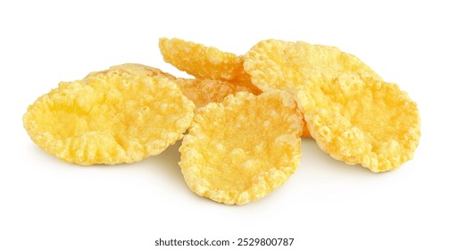 Cornflakes isolated on white background.