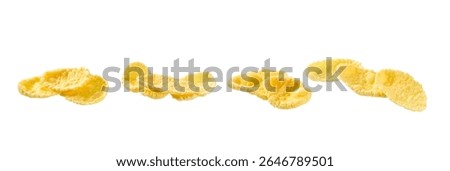 Cornflakes isolated on white background, full depth of field .