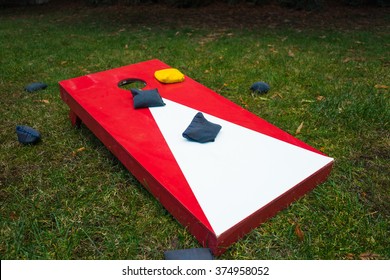 Cornhole Toss Game Board with Bean Bags