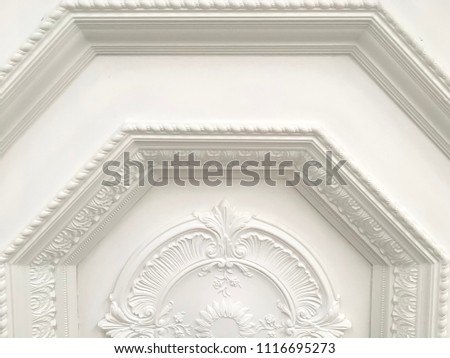 Cornice is beautiful patterned on ceiling.For Creating a home.