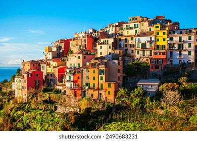 Corniglia is a small town in Cinque Terre national park, La Spezia province in Liguria Region, northern Italy - Powered by Shutterstock