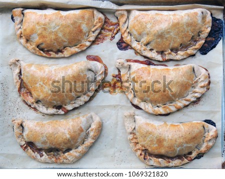 Cornish Pasties on a sheet pan
