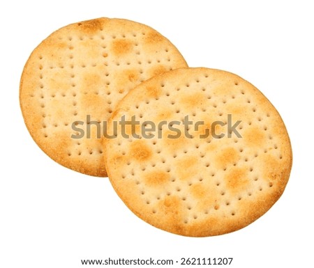 Cornish wafers biscuits flaky puffed savoury crackers isolated on a white background
