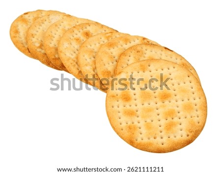Cornish wafers biscuits flaky puffed savoury crackers isolated on a white background