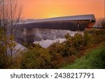 Cornish-Windsor Covered Bridge, Crosses Connecticut River between Cornish, New Hampshire, and Windsor, Vermont.