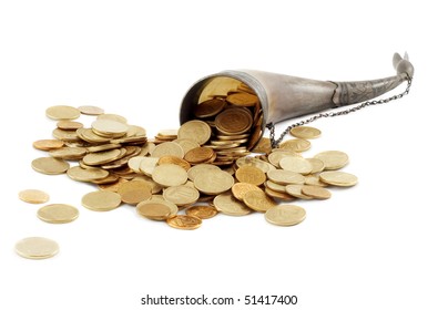 Cornucopia Bone Full Of Gold Coin