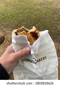 Cornwall England August 2020 The Cornish Bakery Pasty