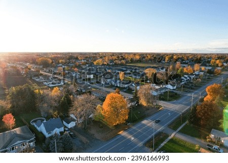 Cornwall, Ontario aerial view of city