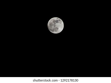 Cornwall, UK - January 21st 2019: Supermoon