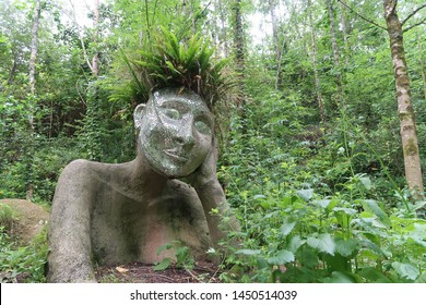 Cornwall, UK - July 2019: Eden Project Garden Sculpture