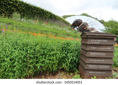 Cornwall, UK - July 2019: Eden Project Beehive