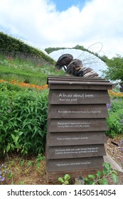 Cornwall, UK - July 2019: Eden Project Beehive