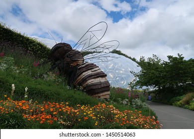 Cornwall, UK - July 2019: Eden Project Beehive