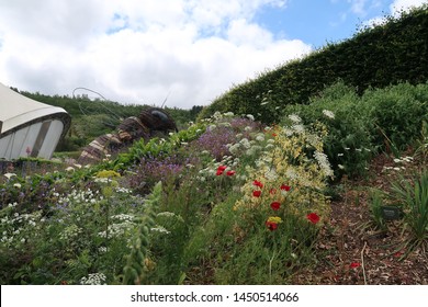 Cornwall, UK - July 2019: Eden Project Beehive