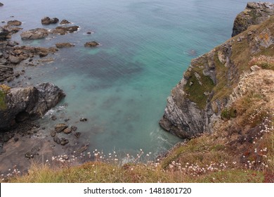 Cornwall, United Kingdom, 09/12/2014. Coastal scenes of the stunning and rugged coast also the location of filming of the popular Poldark series for TV. Beautiful beaches and cliffs. Weather,