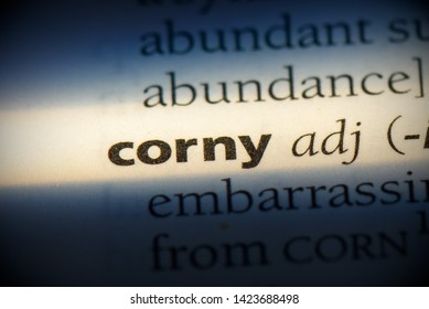 Corny Word In A Dictionary. Corny Concept.