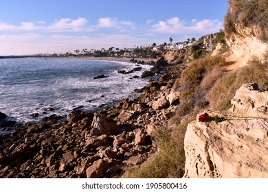 Corona Del Mar Beach With A Romantic Set