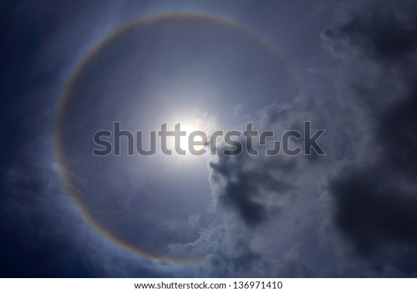 Corona, ring around the sun\
with sky