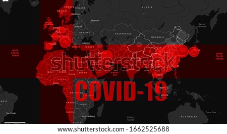 Corona Virus, Covid19 Outbreak. World maps represent how many countries have been affected by ncov or corona virus. Coronavirus 2019-nCov novel concept responsible for illness outbreak and corona vi