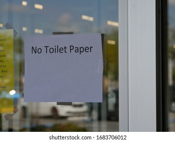 Corona Virus Toilet Paper Shortage Sign