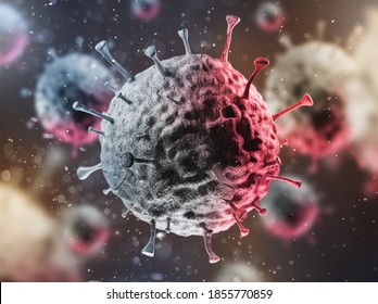 Coronavirus COVID-19 3D render, virus SARS-CoV-2 concept - Powered by Shutterstock