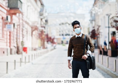 Coronavirus covid-19 concept. South asian indian man wearing mask for protect from corona virus. - Shutterstock ID 1731967771