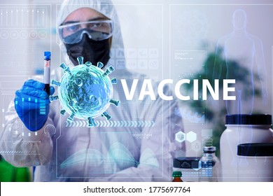 Coronavirus Covid-19 Vaccine Development Concept