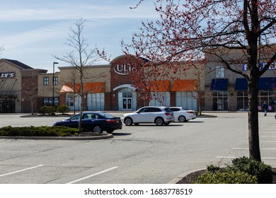 Coronavirus, Large Empty Retail Town, Suburban Philadelphia, Montgomery County, PA, March 16, 2020