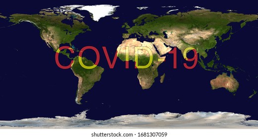 La pandémie de coronavirus sur la carte du monde. Concept d'infection COVID-19.Éléments de cette image fournis par la NASA.