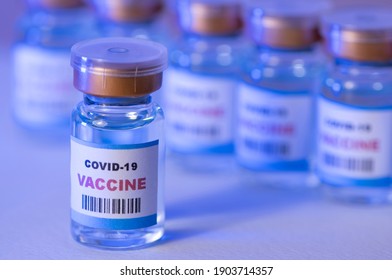 Coronavirus vaccine close up. To fight the coronavirus pandemic.
