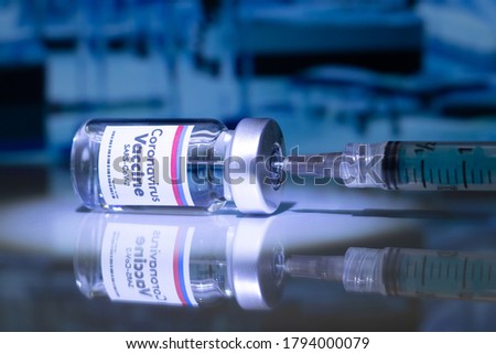 Coronavirus Vaccine - New Russian vaccine against Coronavirus Sars-Cov-2 on the laboratory table