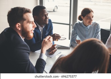 Corporate Business Team And Manager In A Meeting