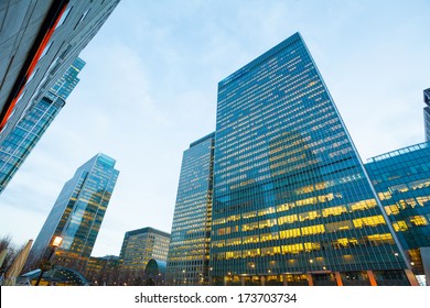 Corporate office building in Canary Wharf, London  - Shutterstock ID 173703734