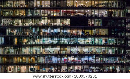 Corporate office in London - night view