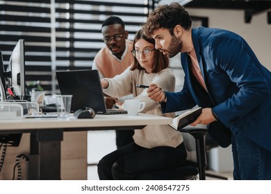 Corporate Office Meeting. Multiracial Team Discussing Strategic Planning and Business Development Together. - Powered by Shutterstock