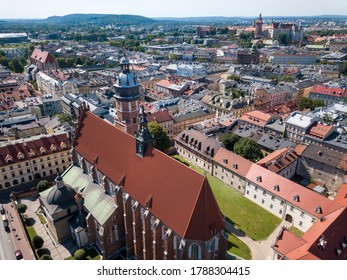 Corpus Christi Church In Kazimierz. Aerial Shot