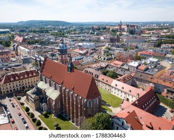 Corpus Christi Church In Kazimierz. Aerial Shot