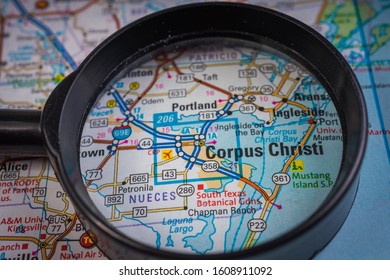 Corpus Christi On USA Travel Map