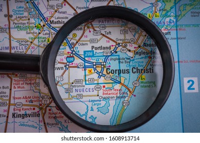 Corpus Christi On USA Travel Map