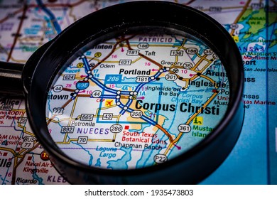 Corpus Christi On USA Travel Map