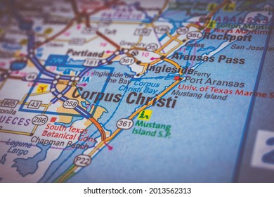 Corpus Christi On USA Travel Map