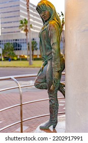 Corpus Christi, Texas, USA. March, 1st, 2022. Statue Of Selena Quintanilla In Corpus Christi.