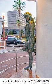 Corpus Christi, Texas, USA. March, 1st, 2022. Statue Of Selena Quintanilla In Corpus Christi.